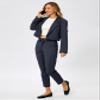 Soothfeel Women's Pants with 4 Pockets 7/8 Stretch High Waisted Sweatpants Travel Athletic Work Golf Pants for Women(Navy Blue, X-Large) view 3