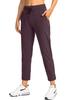 Soothfeel Women's Pants with 4 Pockets 7/8 Stretch High Waisted Sweatpants Travel Athletic Work Golf Pants for Women(Wine, X-Large) view 1