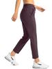 Soothfeel Women's Pants with 4 Pockets 7/8 Stretch High Waisted Sweatpants Travel Athletic Work Golf Pants for Women(Wine, X-Large) view 2