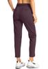 Soothfeel Women's Pants with 4 Pockets 7/8 Stretch High Waisted Sweatpants Travel Athletic Work Golf Pants for Women(Wine, X-Large) view 3