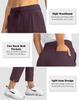 Soothfeel Women's Pants with 4 Pockets 7/8 Stretch High Waisted Sweatpants Travel Athletic Work Golf Pants for Women(Wine, X-Large) view 4