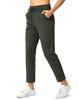 Soothfeel Women's Pants with 4 Pockets 7/8 Stretch High Waisted Sweatpants Travel Athletic Work Golf Pants for Women(Olive Green, Large) view 1
