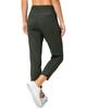 Soothfeel Women's Pants with 4 Pockets 7/8 Stretch High Waisted Sweatpants Travel Athletic Work Golf Pants for Women(Olive Green, Large) view 2