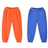EISHOW Unisex Kids Sweatpants, Toddler Baby Boys Girls Solid Color Cotton Sweatpants Elastic Waist Drawstring Joggers Pants (2 Pack-Orange&Color Blue,1-2 Years,1 Year,2 Years) view 1
