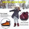 Aomigoct Boys Girls Winter Snow Boots: Waterproof Toddler Little Kid Boot with Fur Lined Easy Handles Unisex Child Warm Booties Comfortable Non Slip Walking view 2