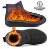 Aomigoct Boys Girls Winter Snow Boots: Waterproof Toddler Little Kid Boot with Fur Lined Easy Handles Unisex Child Warm Booties Comfortable Non Slip Walking view 3