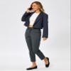 Soothfeel Women's Pants with 4 Pockets 7/8 Stretch High Waisted Sweatpants Travel Athletic Work Golf Pants for Women(Dark Grey, XX-Large) view 3