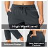 Soothfeel Women's Pants with 4 Pockets 7/8 Stretch High Waisted Sweatpants Travel Athletic Work Golf Pants for Women(Dark Grey, XX-Large) view 4