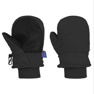 Century Star Toddler Mittens Snow Gloves for Kids Waterproof Toddler Gloves Winter Baby Boys Girls Ski Mittens Black 1-2 Years