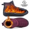 Aomigoct Boys Girls Winter Snow Boots: Waterproof Toddler Little Kid Boot with Fur Lined Easy Handles Unisex Child Warm Booties Comfortable Non Slip Walking view 3