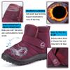 Aomigoct Boys Girls Winter Snow Boots: Waterproof Toddler Little Kid Boot with Fur Lined Easy Handles Unisex Child Warm Booties Comfortable Non Slip Walking view 4