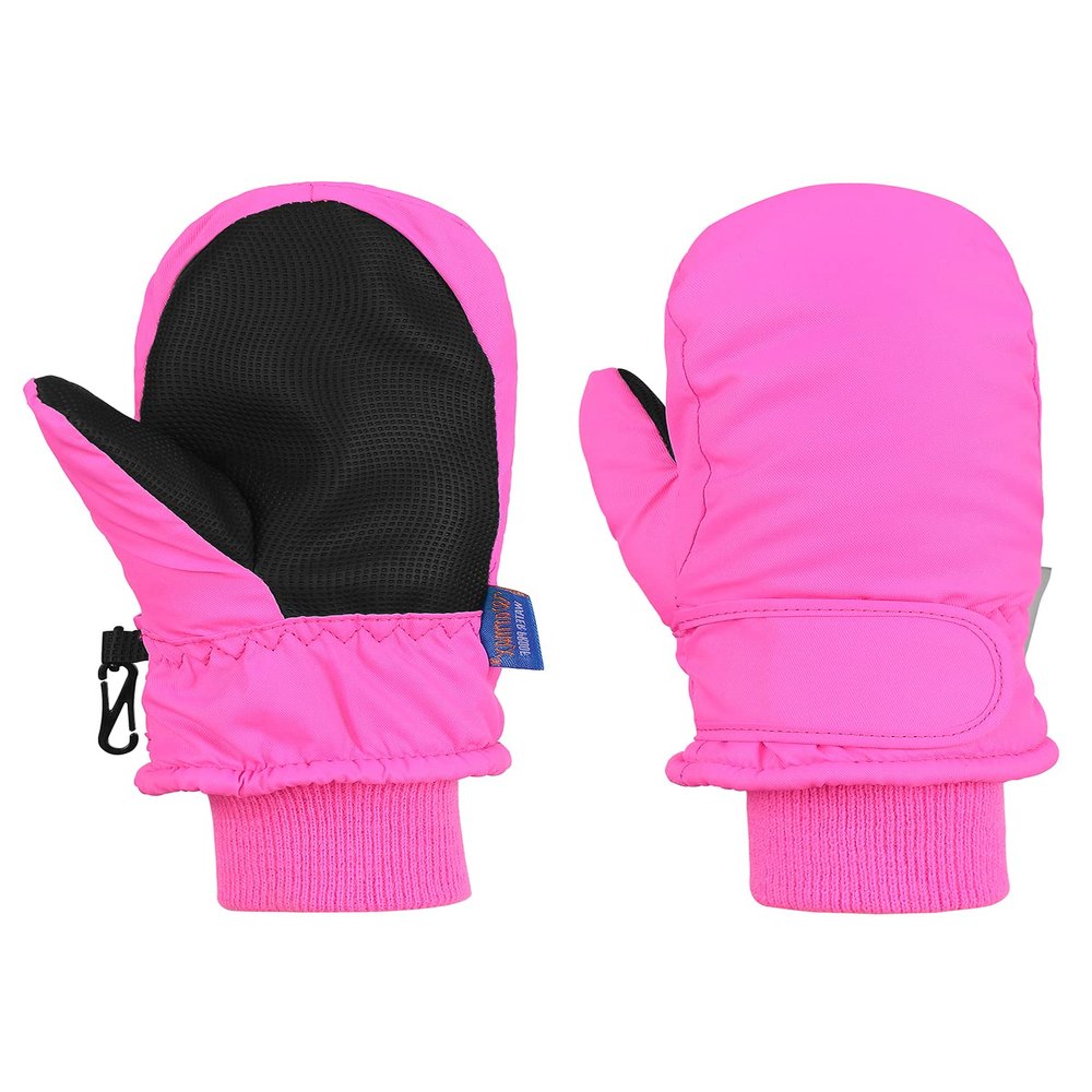 Century Star Toddler Mittens Snow Gloves for Kids Waterproof Toddler Gloves Winter Baby Boys Girls Ski Mittens Rose 4-6 Years