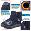 Aomigoct Boys Girls Winter Snow Boots: Waterproof Toddler Little Kid Boot with Fur Lined Easy Handles Unisex Child Warm Booties Comfortable Non Slip Walking view 4