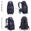 Bseash 50L Hiking Backpack, Water Resistant Lightweight Outdoor Sport Daypack Travel Bag for Camping Climbing Skiing Cycling (Dark Purple - With Shoe Compartment) view 2