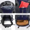 Bseash 50L Hiking Backpack, Water Resistant Lightweight Outdoor Sport Daypack Travel Bag for Camping Climbing Skiing Cycling (Dark Purple - With Shoe Compartment) view 4