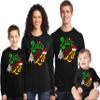 Lets Get Lit Christmas Party Reunion Matching Family Toddler Girl Boy Long Sleeve Shirt Black view 2