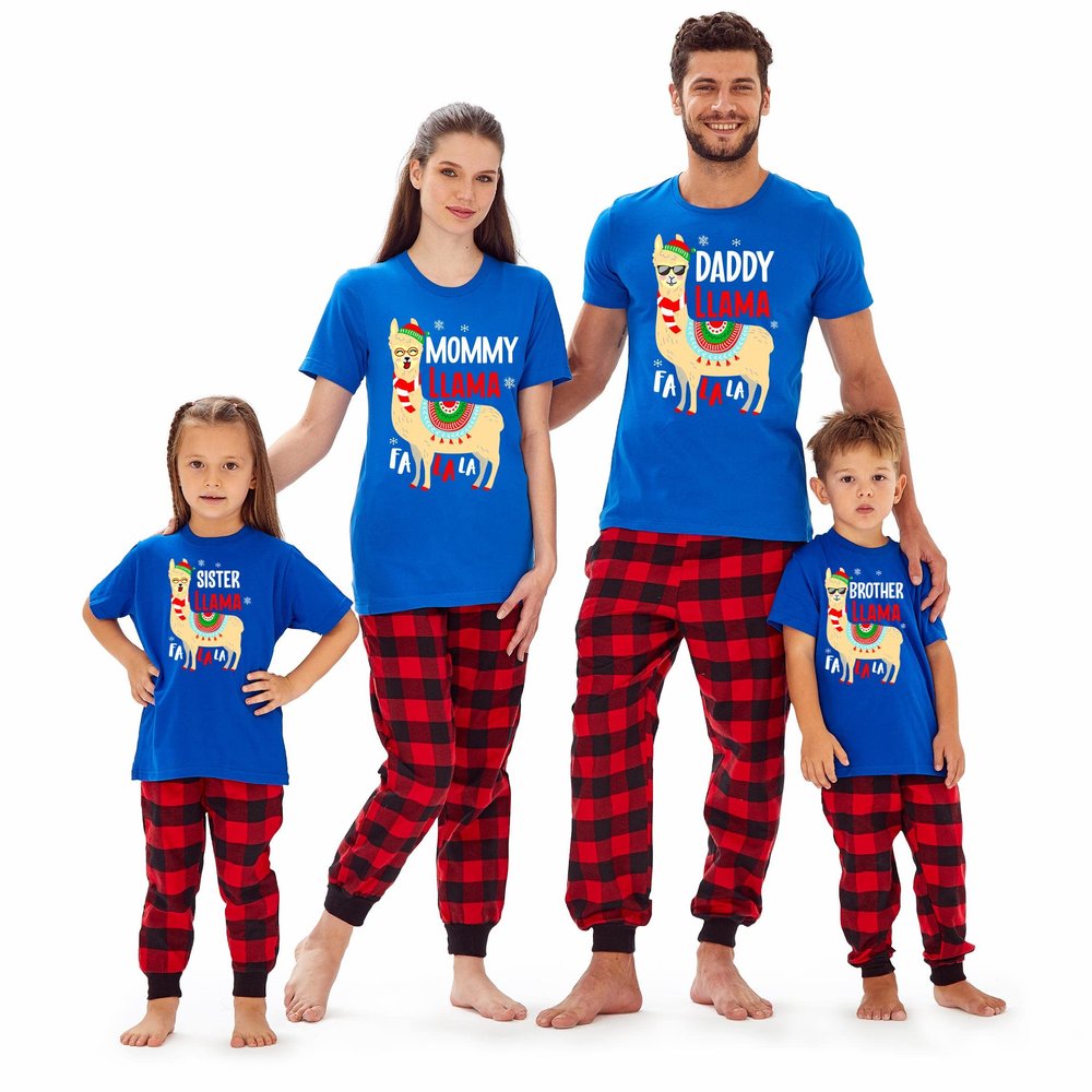 Custom Christmas Llama Matching Family Baby Girl Boys T-Shirt