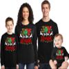 Joy to The World Merry Christmas Matching Family Toddler Girl Boy Long Sleeve Shirt Black view 2
