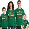 Joy to The World Merry Christmas Matching Family Youth Boy Girl Long Sleeve Shirt Kelly view 2