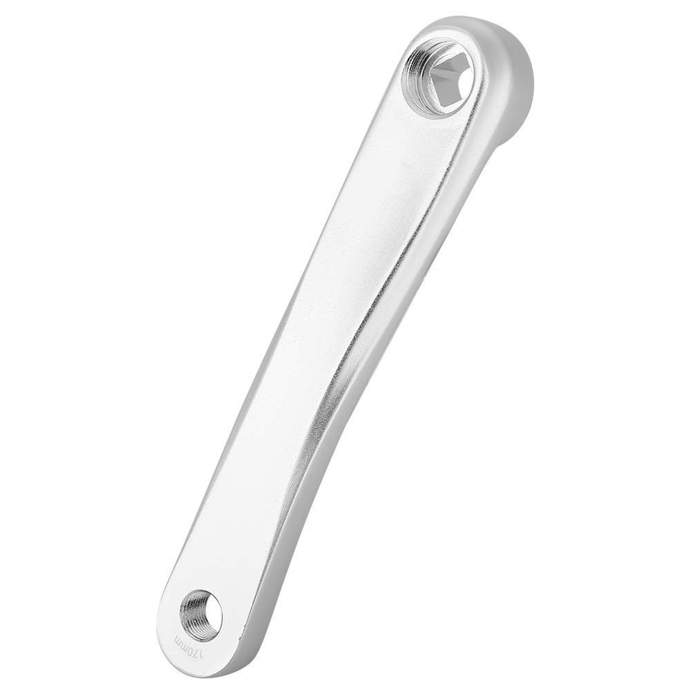 Bike Crank Arm, 4 Options Bike Left Crank Arm, Colorfast Stylish Aluminum Alloy 170mm for Bike Accessory Many Bike Models Bike Repair Replacement Accessory(Silver, Diamond Hole)