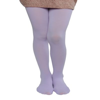 EVERSWE Girls Semi Opaque Footed Tights, Microfiber Tights (11-13, Purple)
