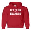 4X-Large Red Mens Classy Let's Go Brandon Sweatshirt Hoodie