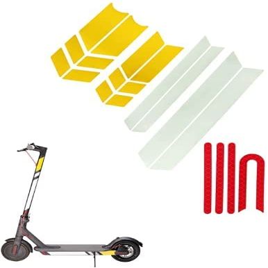 GYL Reflective Strip Film Frame Pedal Sticker and Front & Rear Wheel Waterproof Sticker for Xiaomi Mijia M365 Electric Scooter