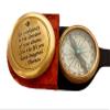 Go Confidently Engraved Compass with Thoreau Quote & Robert Frost Poem | Gift for Son, Grandson, Brother | Graduation Day Camping Magnetic Compass with Leather Case view 3