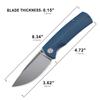 Petrified fish PFP01 3.62" K110 Steel Blade Pocket Folding Knife view 3