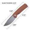 Petrified fish PFP01 3.62" K110 Steel Blade Pocket Folding Knife view 3