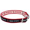 Ohio State Buckeyes Reversible NCAA Dog Collar, Large. Premium Home & Away Two-Sided Pet Collar Adjustable with Metal Buckle. Your Favorite NCAA Team with Unique Design on Each Side! for Dogs & Cats view 1