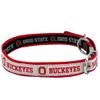 Ohio State Buckeyes Reversible NCAA Dog Collar, Large. Premium Home & Away Two-Sided Pet Collar Adjustable with Metal Buckle. Your Favorite NCAA Team with Unique Design on Each Side! for Dogs & Cats view 2