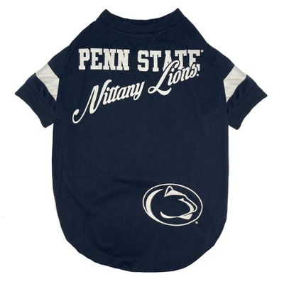 NCAA Penn State Nittany Lions T-Shirt for Dogs & Cats, Medium. Football/Basketball Dog Shirt for College NCAA Fans. New & Updated Fashionable Stripe Design, Durable & Cute Sports PET TEE Shirt Outfit