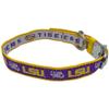 LSU Tigers Reversible NCAA Dog Collar, Large. Premium Home & Away Two-Sided Pet Collar Adjustable with Metal Buckle. Your Favorite NCAA Football Team with Unique Design on Each Side! Dogs & Cats view 1