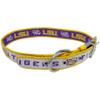 LSU Tigers Reversible NCAA Dog Collar, Large. Premium Home & Away Two-Sided Pet Collar Adjustable with Metal Buckle. Your Favorite NCAA Football Team with Unique Design on Each Side! Dogs & Cats view 2