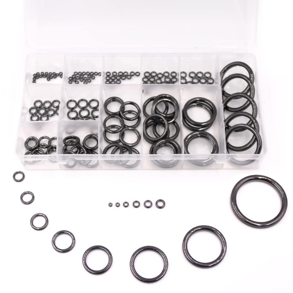 9KM DWLIFE Fishing Rod Repair Ceramic Guide Ring 150pcs Replacement Kit 14 Sizes 0.13in to 1.86in