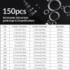 9KM DWLIFE Fishing Rod Repair Ceramic Guide Ring 150pcs Replacement Kit 14 Sizes 0.13in to 1.86in view 4