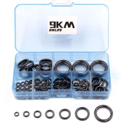 9KM DWLIFE Fishing Rod Repair Ceramic Guide Ring 100pcs Replacement Kit 14 Sizes 0.13in to 1.86in
