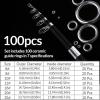 9KM DWLIFE Fishing Rod Repair Ceramic Guide Ring 100pcs Replacement Kit 14 Sizes 0.13in to 1.86in view 4