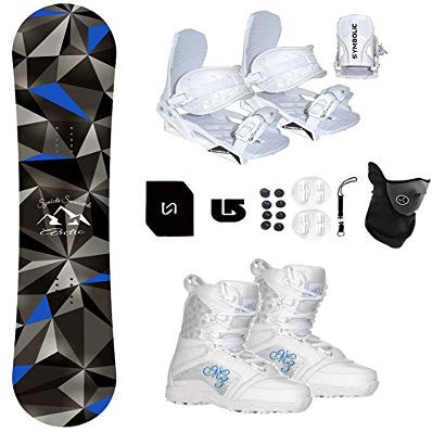 Symbolic Arctic Girl's 2023 Snowboard & Bindings & Boots Complete Package (White Binding & M3 Venus Blem White 5, 130cm Arctic Rocker)