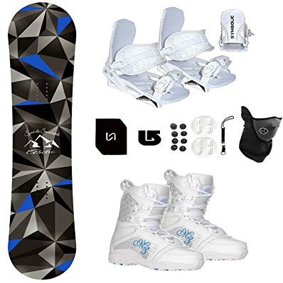 Symbolic Arctic Girl's 2023 Snowboard & Bindings & Boots Complete Package (White Binding & M3 Venus Blem White 5, 130cm Arctic Rocker)