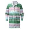 Men's Shawl Casual Cardigan Long Sleeve Turn-Down Collar Cape Lightweight Open Front Long Medium Length Cardigan (Green, L) view 3