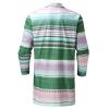 Men's Shawl Casual Cardigan Long Sleeve Turn-Down Collar Cape Lightweight Open Front Long Medium Length Cardigan (Green, L) view 4