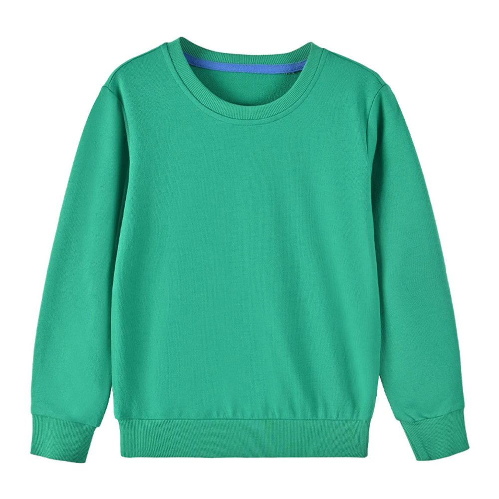 Toddler Boy's Girl's Pullover Sweatshirt,Casual Cotton Crewneck Sweatshirts Long Sleeve Solid Top Shirt Fall Outfit (Green,6-7T,6 Years,7 Years)