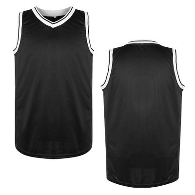 Blank Basketball Jersey Men's Mesh Athletic Sports Shirts Black Yellow White S-3XL (Black, X-Large)