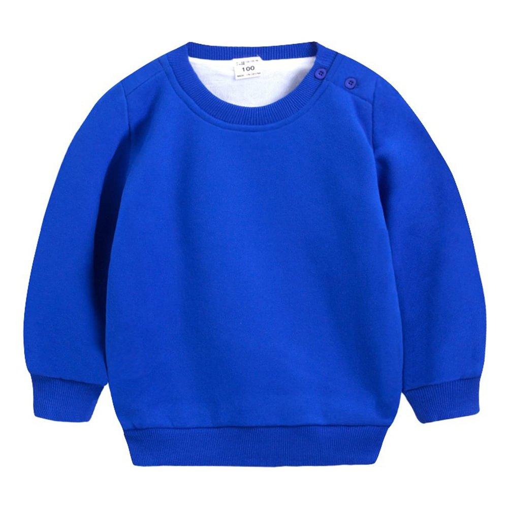 Kids Fashion Sweatshirts,Toddler Winter Soft Thicken Fleece Crewneck Sweatshirt Warm Long Sleeve Pullover Tops Coat (Color Blue,3-4T,3 Years,4 Years)