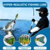 Fishing Lures Multi Jointed Fish Fishing Kits with Storage Box, Slow Sinking Lifelike Swimbaits, Hard Baits Crankbaits Fishing Gear for Freshwater and Saltwater Bass Trout Pike Lures view 4