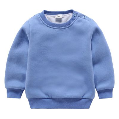 Kids Fashion Sweatshirts,Toddler Winter Soft Thicken Fleece Crewneck Sweatshirt Warm Long Sleeve Pullover Tops Coat (Light Blue,2-3T,2 Years,3 Years)