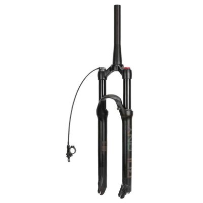 LvTu 26/27.5/29 Air Suspension Fork Rebound Adjust, Straight/Tapered Tube QR 9mm Travel 120mm Mountain Bike Forks (Manual Lockout/Remote Lockout) (Color : D, Size : 29 inch)