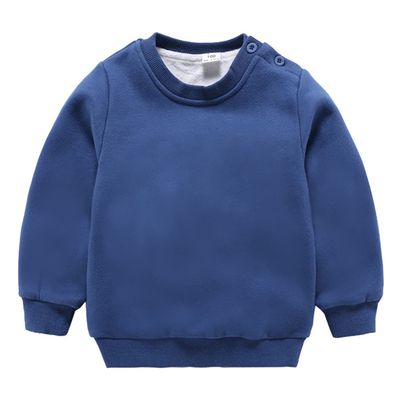 Kids Fashion Sweatshirts,Toddler Winter Soft Thicken Fleece Crewneck Sweatshirt Warm Long Sleeve Pullover Tops Coat (Denim Blue,3-4T,3 Years,4 Years)